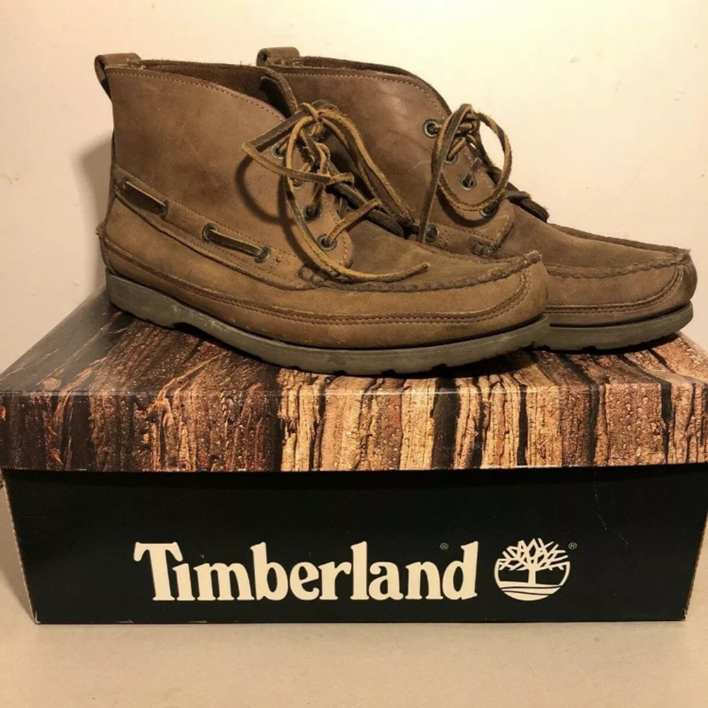 Timberland Chukka Canoe Moccasin Boots Vibram Sole